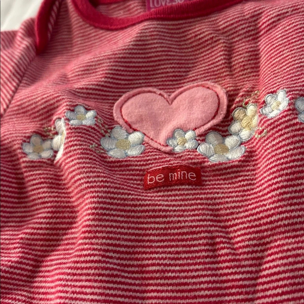 Love so sweet Red Striped Kids One Piece newborn